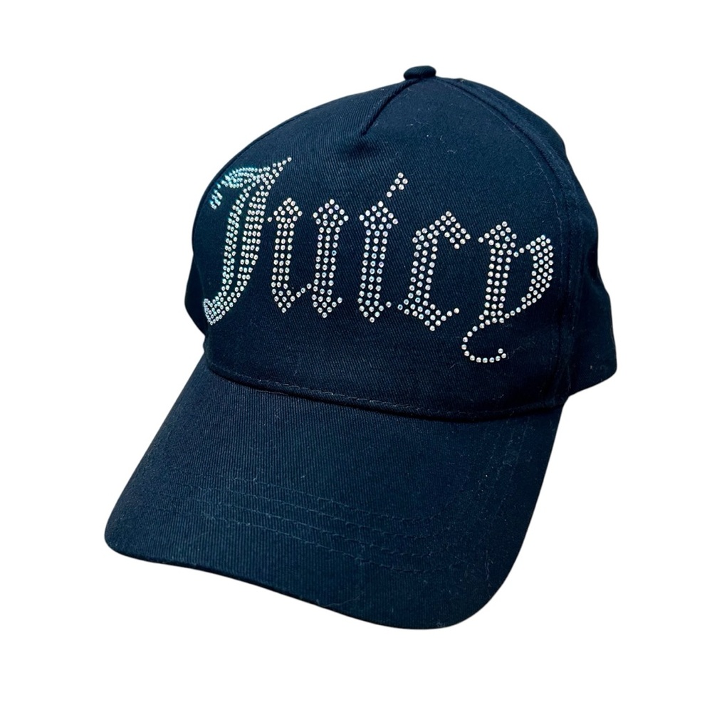 Juicy Couture baseball cap hat, black with silver  rhinestone logo